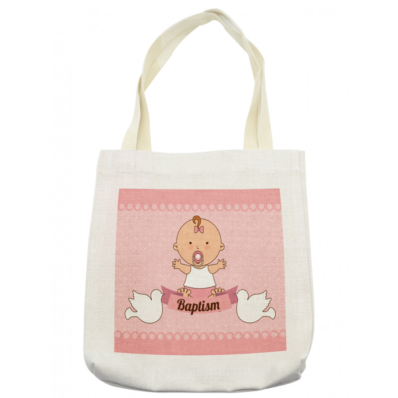 Baby with a Message Cartoon Tote Bag