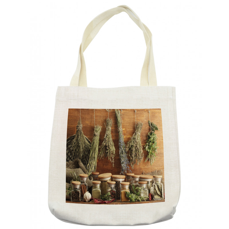 Flavorful Herbs and Peppers Tote Bag