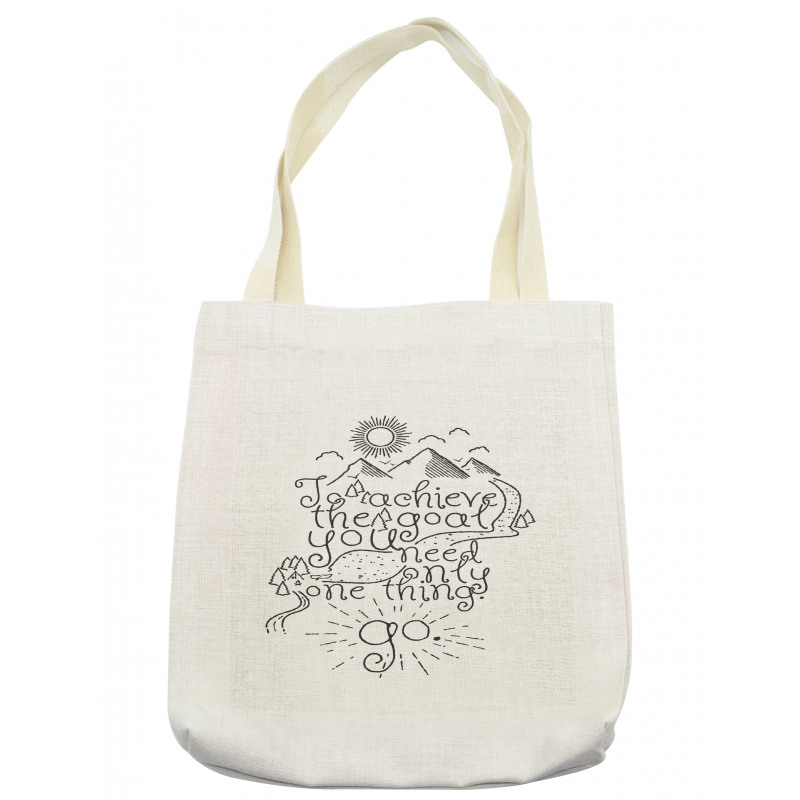 Achieve the Goal Words Tote Bag