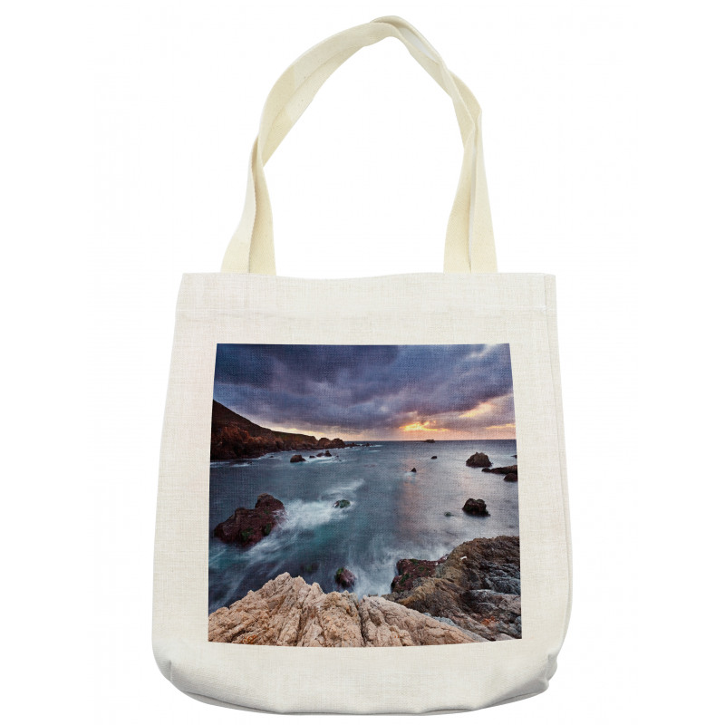 Overcast Pacific Coast Bay Tote Bag