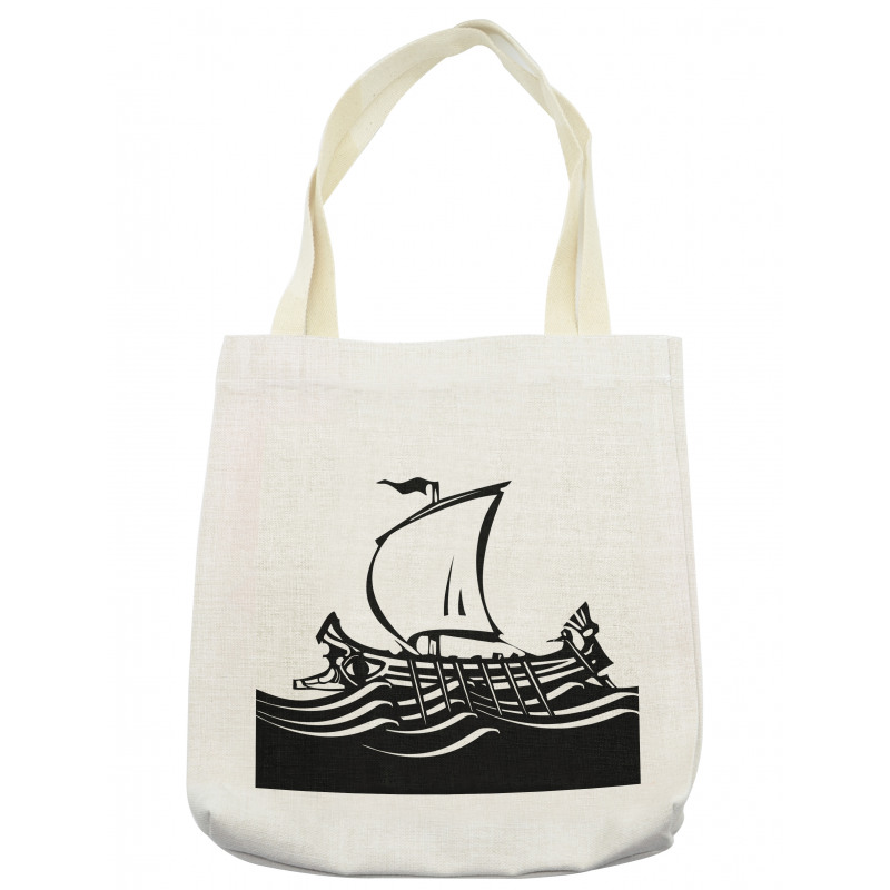 Greek Ship on Sea Tote Bag