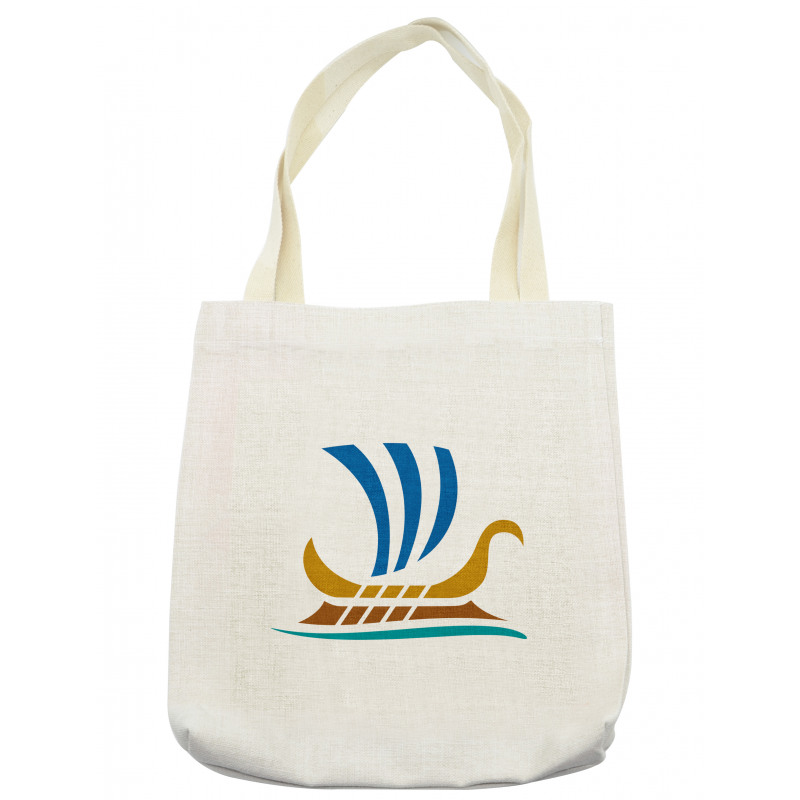 Colorful Greek Ship Sign Tote Bag