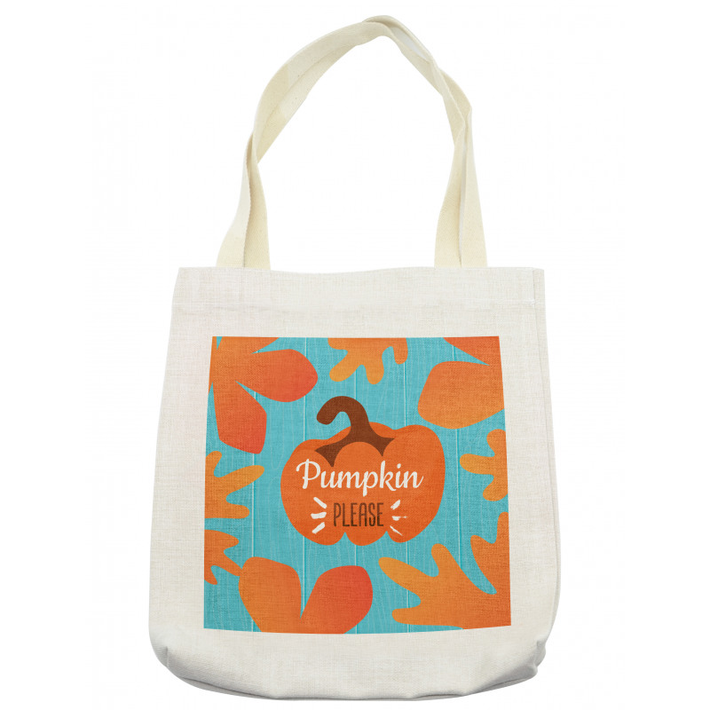 Pumpkin Please Words Tote Bag