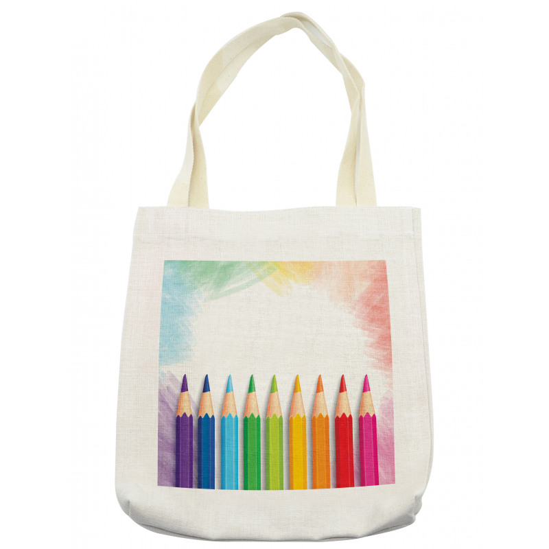 Realistic Colorful Pencils Tote Bag