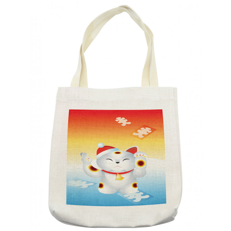 New Year Santa Cat Tote Bag