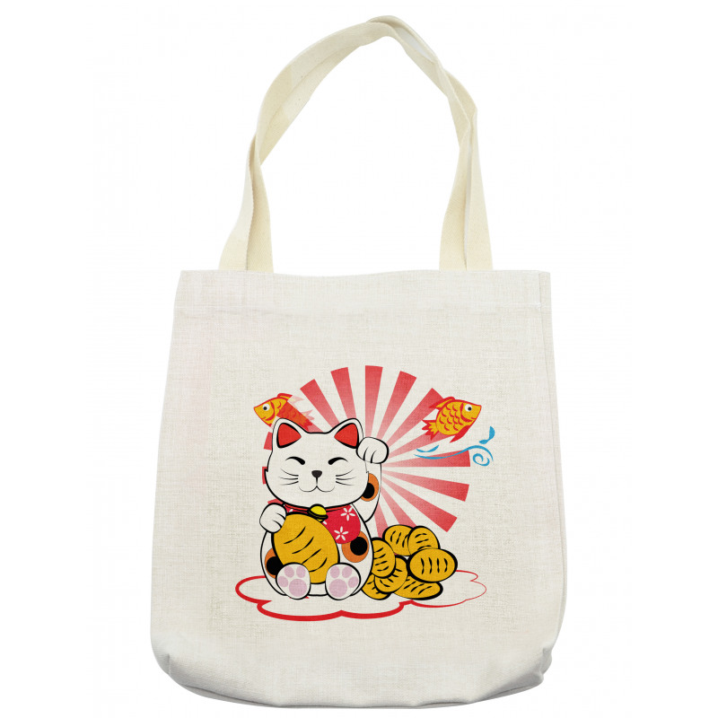 Fishbones Lucky Cat Tote Bag