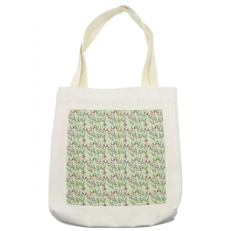 Abstract Tulips Pattern Tote Bag