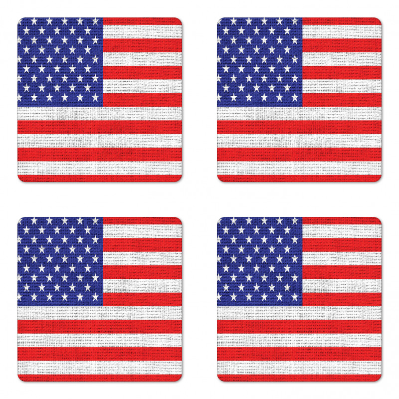 American Freedom Theme Coaster Set Of Four