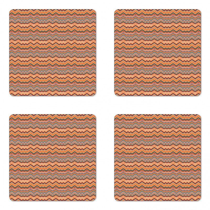 Chevron Zig Zag Coaster Set Of Four