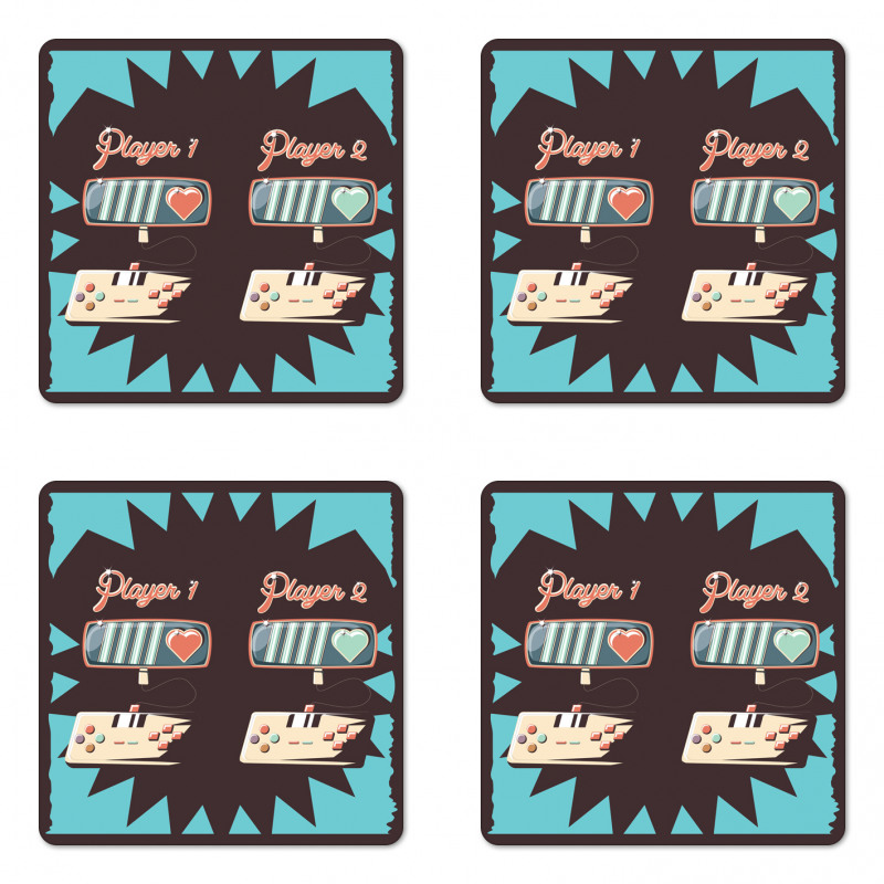 Multiple Players Console Coaster Set Of Four