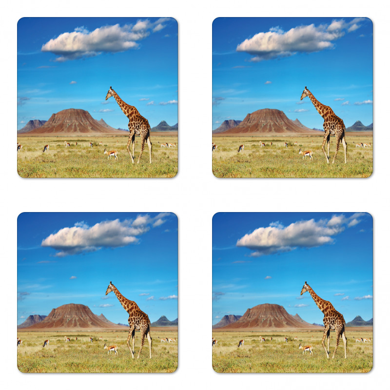 Savanna Giraffes Coaster Set Of Four