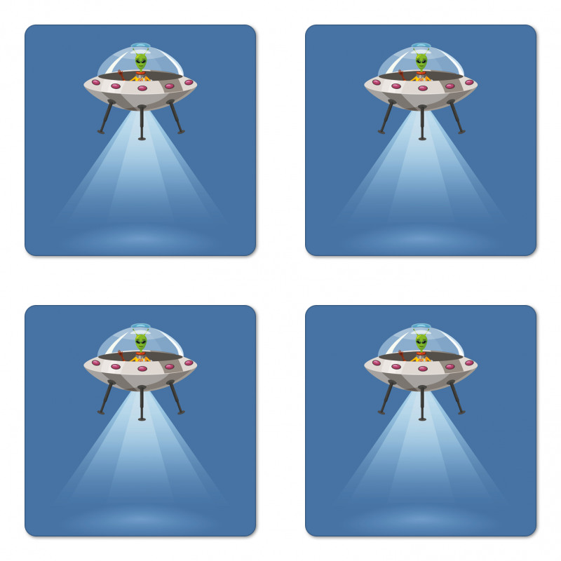 Spaceship Extraterrestrial Coaster Set Of Four