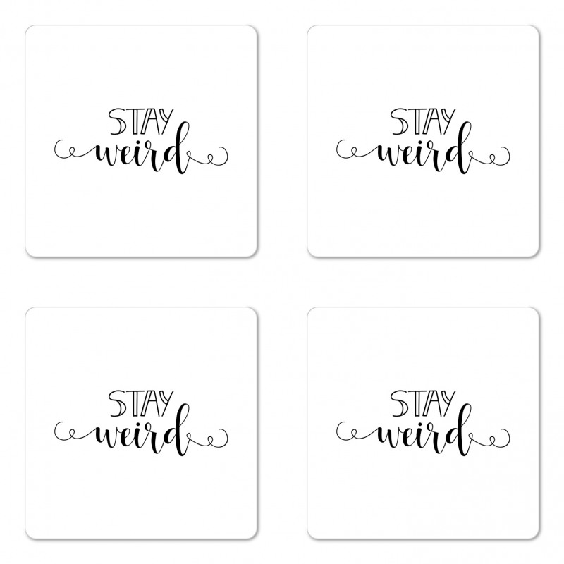 Empowering Calligraphy Coaster Set Of Four