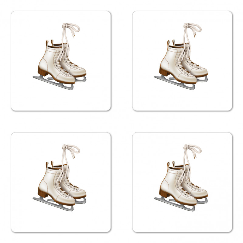 Ice Rink Footwear Coaster Set Of Four