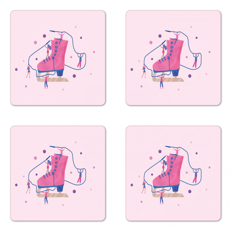 Giant Boat and People Coaster Set Of Four