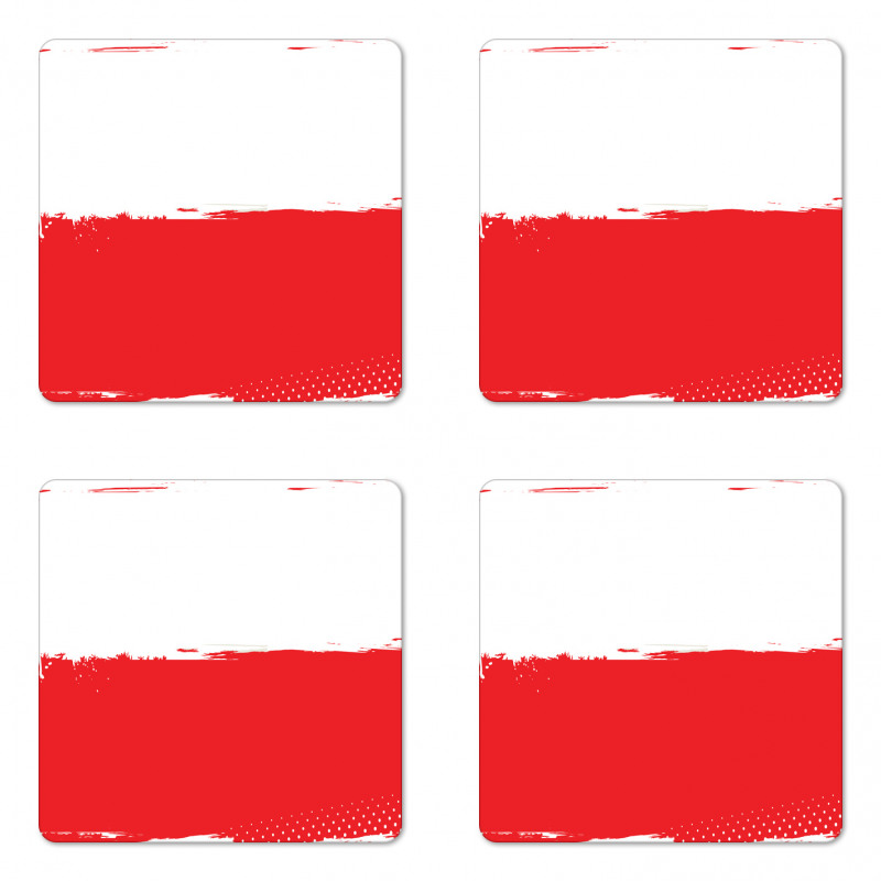 Grunge Flag Illustration Coaster Set Of Four