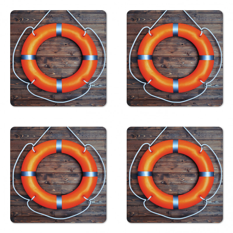 Wall Lifesaver Safety Coaster Set Of Four