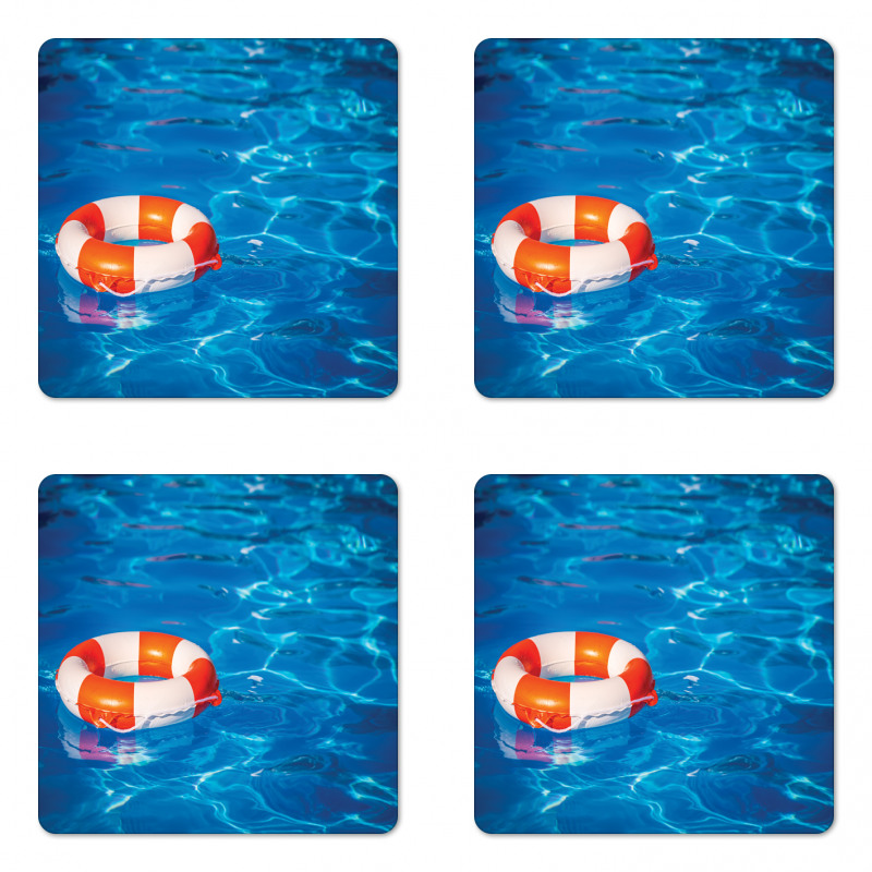 Clear Swimming Pool Coaster Set Of Four