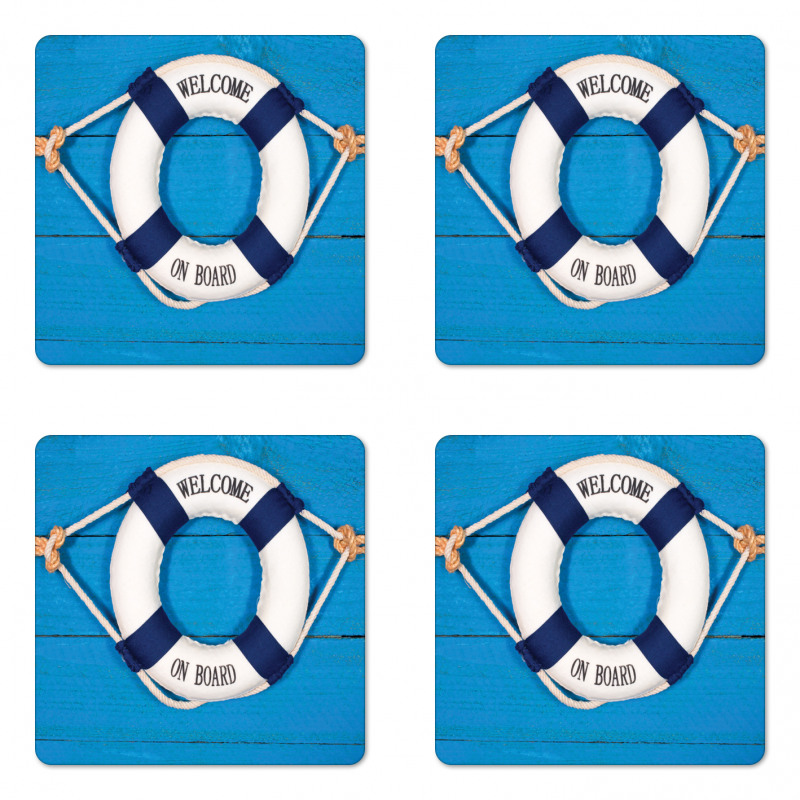 Welcome on Board Sign Coaster Set Of Four