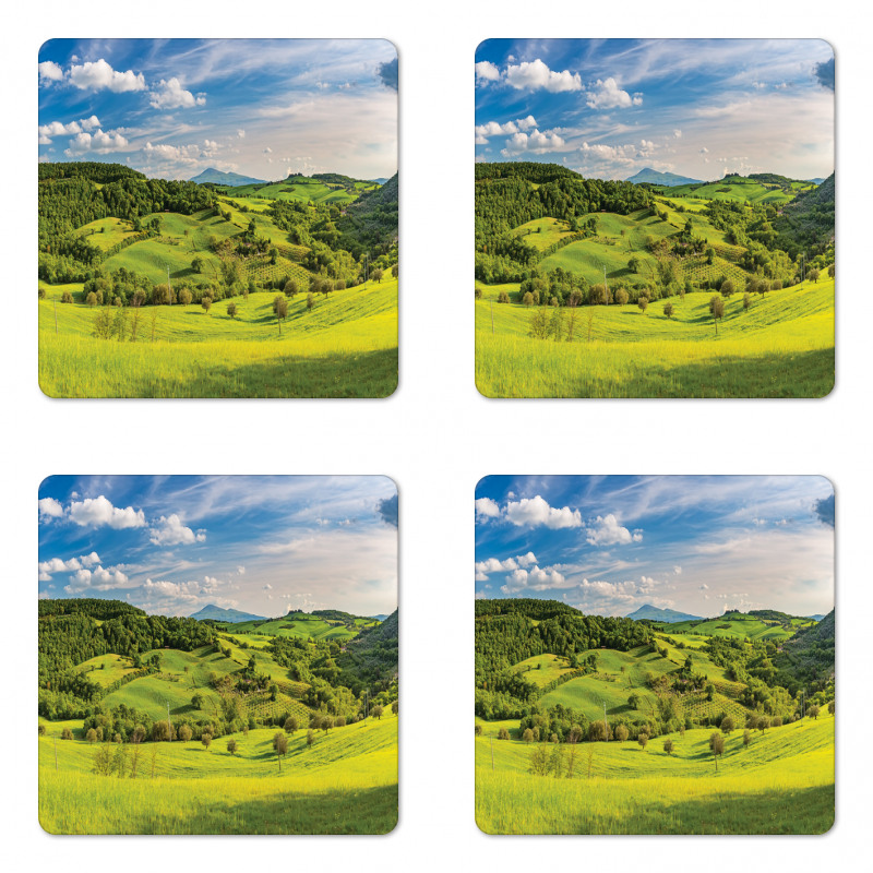 Tuscany Italy Farms Coaster Set Of Four