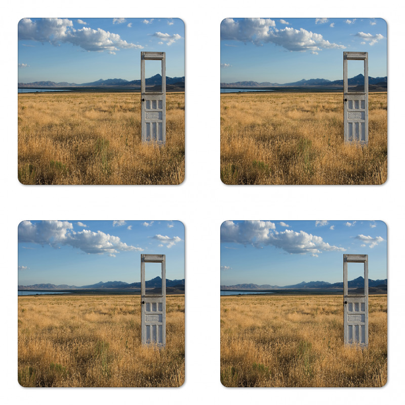 Field with Mountains Coaster Set Of Four