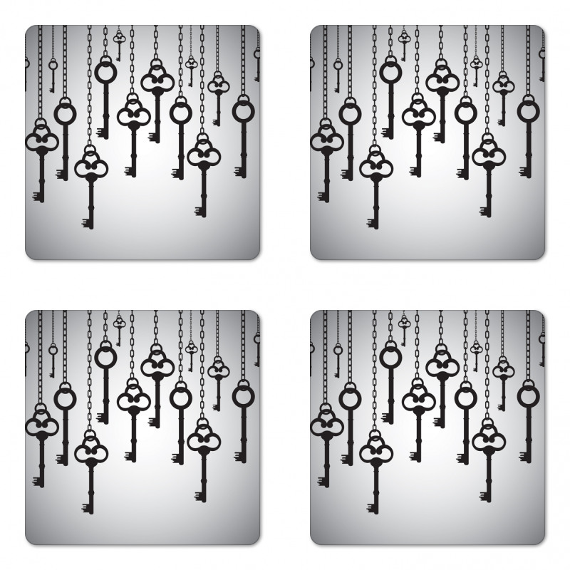 Shadow of Old Keys Coaster Set Of Four