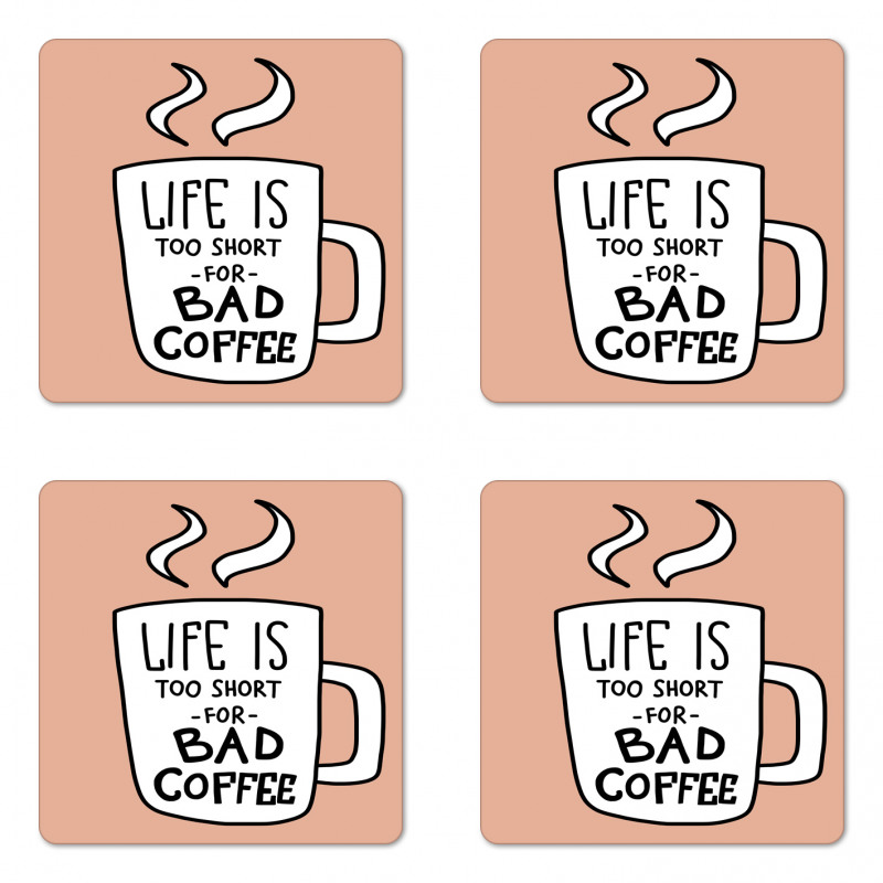 Coffee Lover Mug Concept Coaster Set Of Four