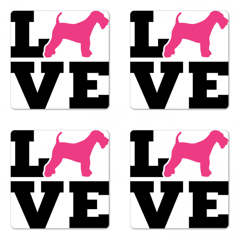 Pop Dog Lover Art Coaster Set Of Four