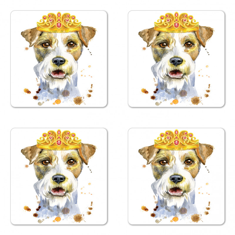 Watercolor Royal Terrier Coaster Set Of Four