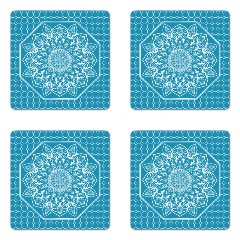 Floral Intricate Art Coaster Set Of Four