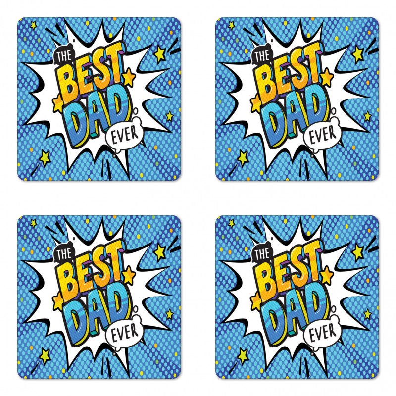 Pop Art Speech Bubble Coaster Set Of Four