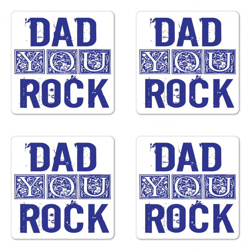 Grungy Dad You Rock Coaster Set Of Four