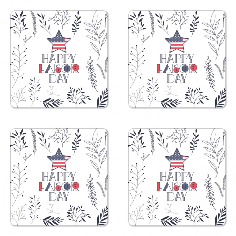 Floral and Leafy Concept Coaster Set Of Four