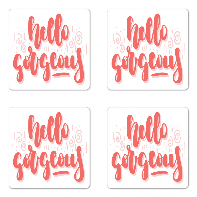 Typography Coaster Set Of Four