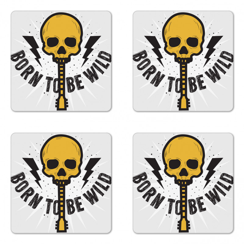 Born to Be Wild Words Coaster Set Of Four