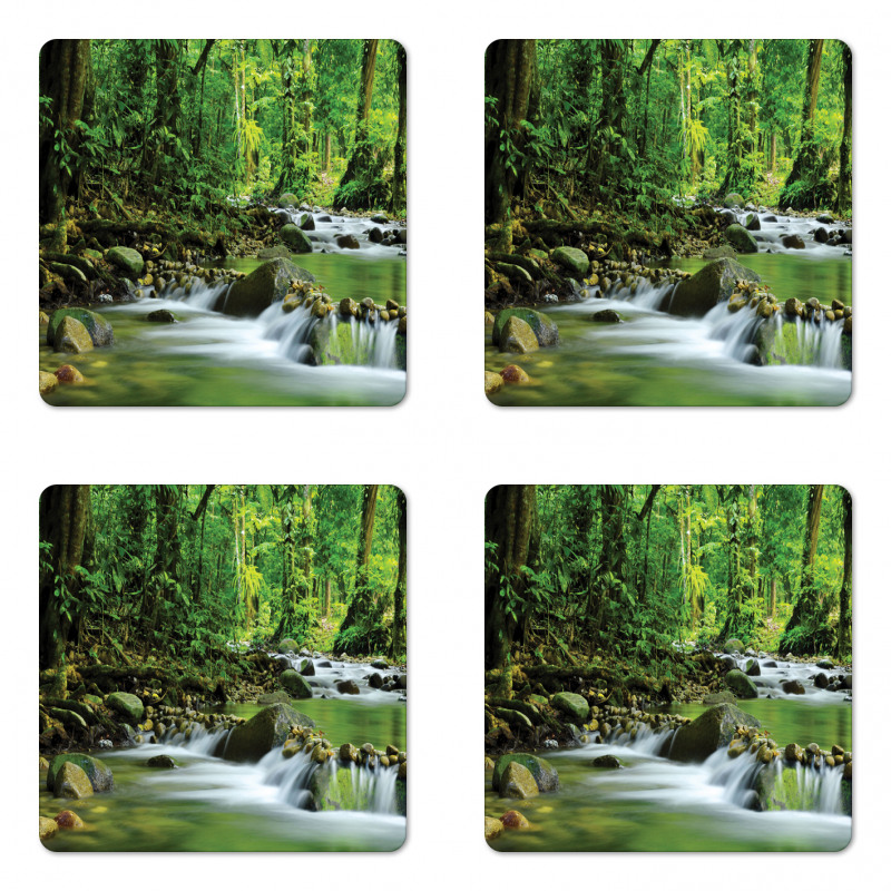 Tropic Mountain Stream Coaster Set Of Four