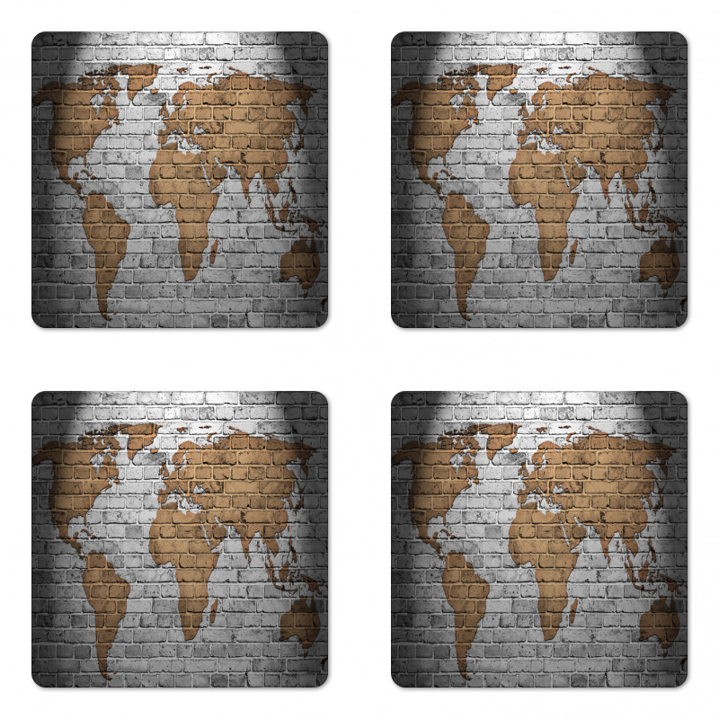 Countries Continents Coaster Set Of Four