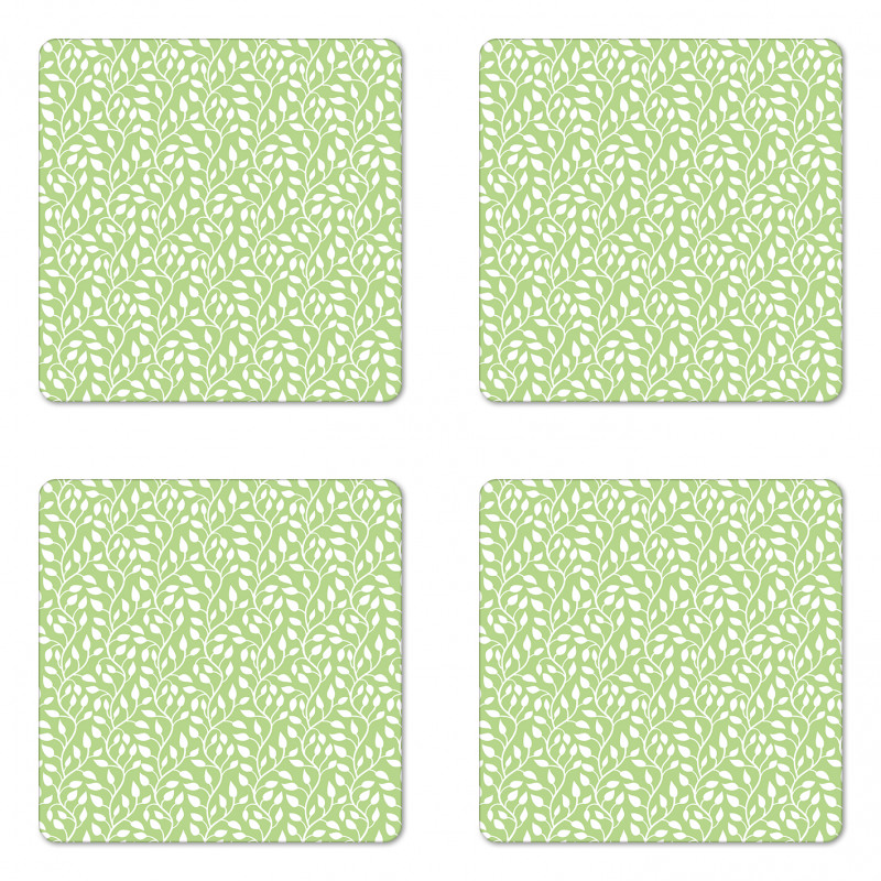 Modern Leaf Pattern Coaster Set Of Four