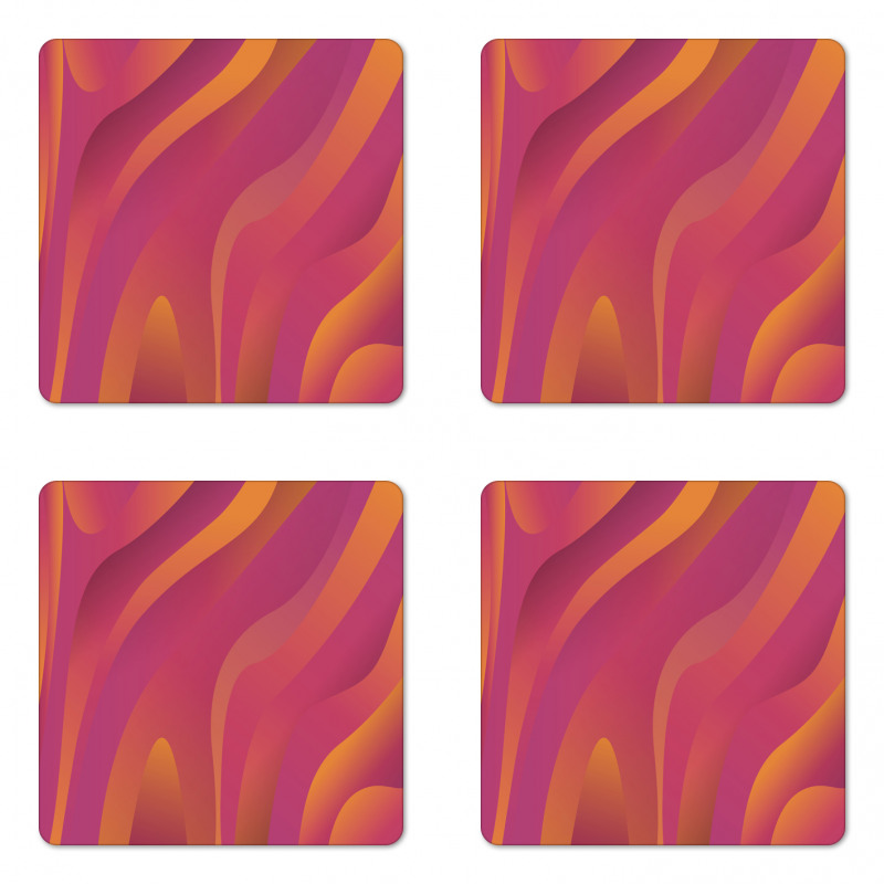 Fluid Shapes Art Coaster Set Of Four