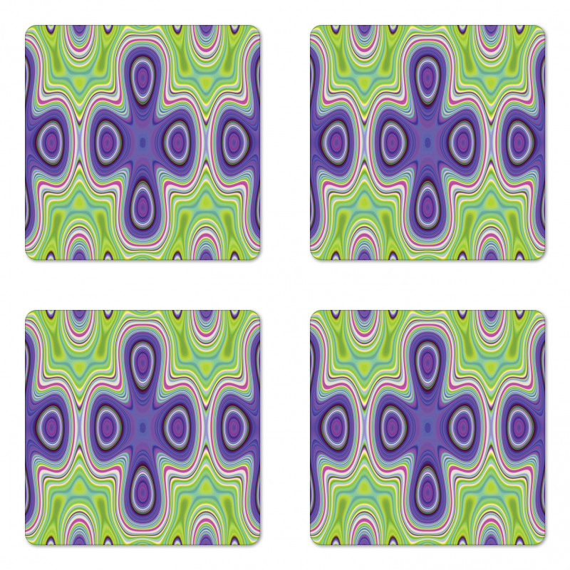 Hypnotic Motifs Scene Coaster Set Of Four