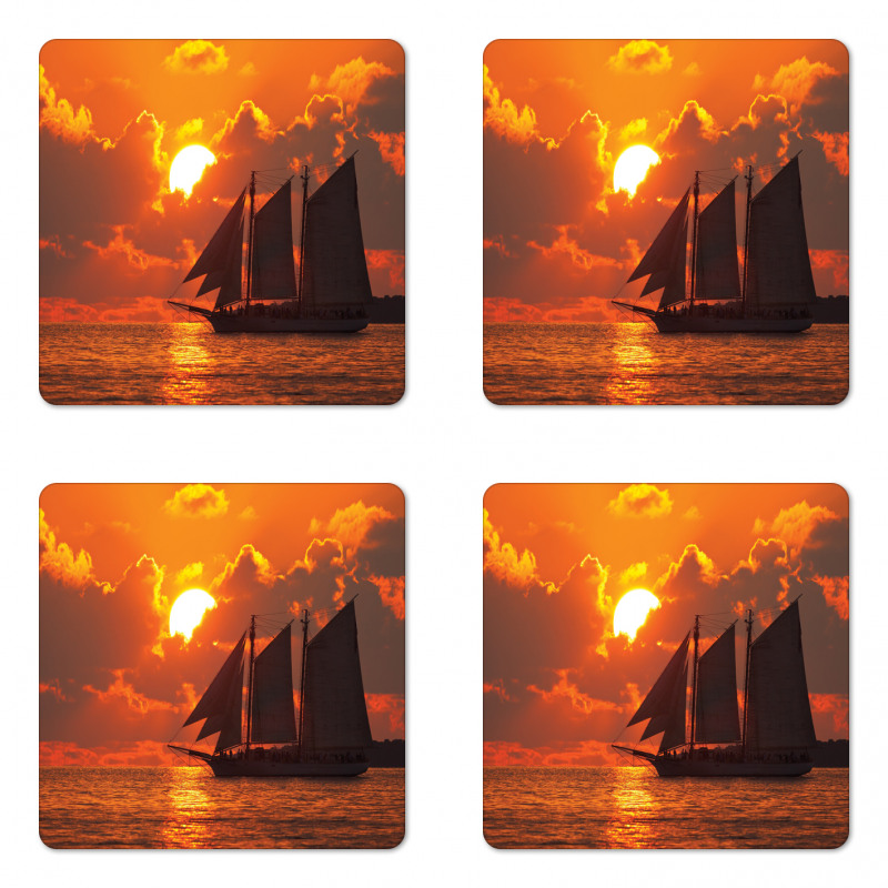 Sunset in Key Florida Coaster Set Of Four