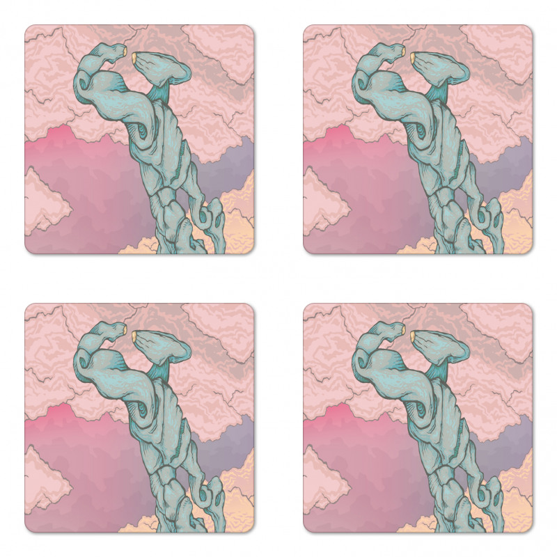 Artwork Sci-fi Robot Coaster Set Of Four