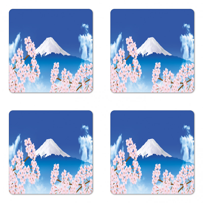 Mt. Hill and Sakura Coaster Set Of Four