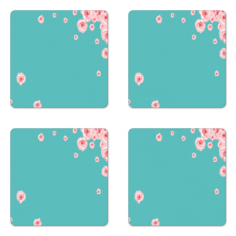 Romantic Petals Coaster Set Of Four