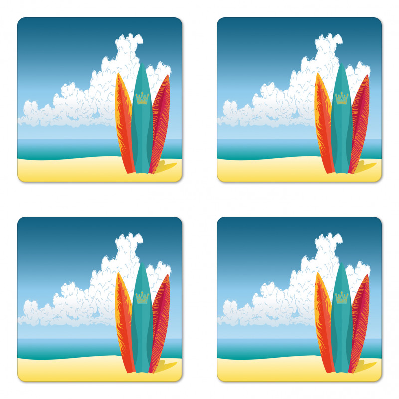 Surfboards on Coast Coaster Set Of Four