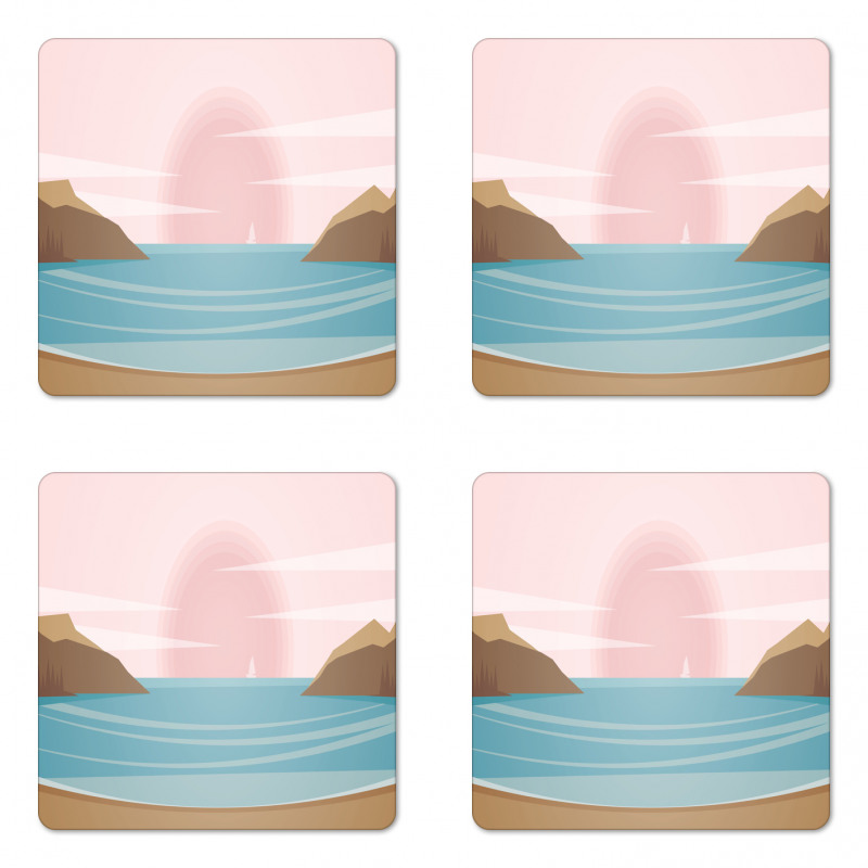 Bay and Pastel Sky Coaster Set Of Four