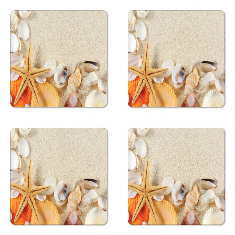 Seashells Starfish Coaster Set Of Four