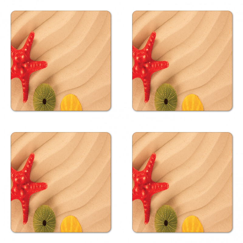 Exotic Caribbean Beach Coaster Set Of Four