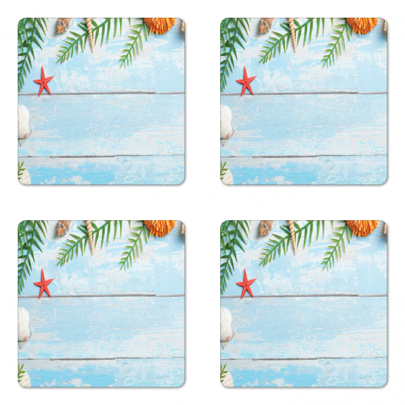 Fish Seashell Maritime Coaster Set Of Four