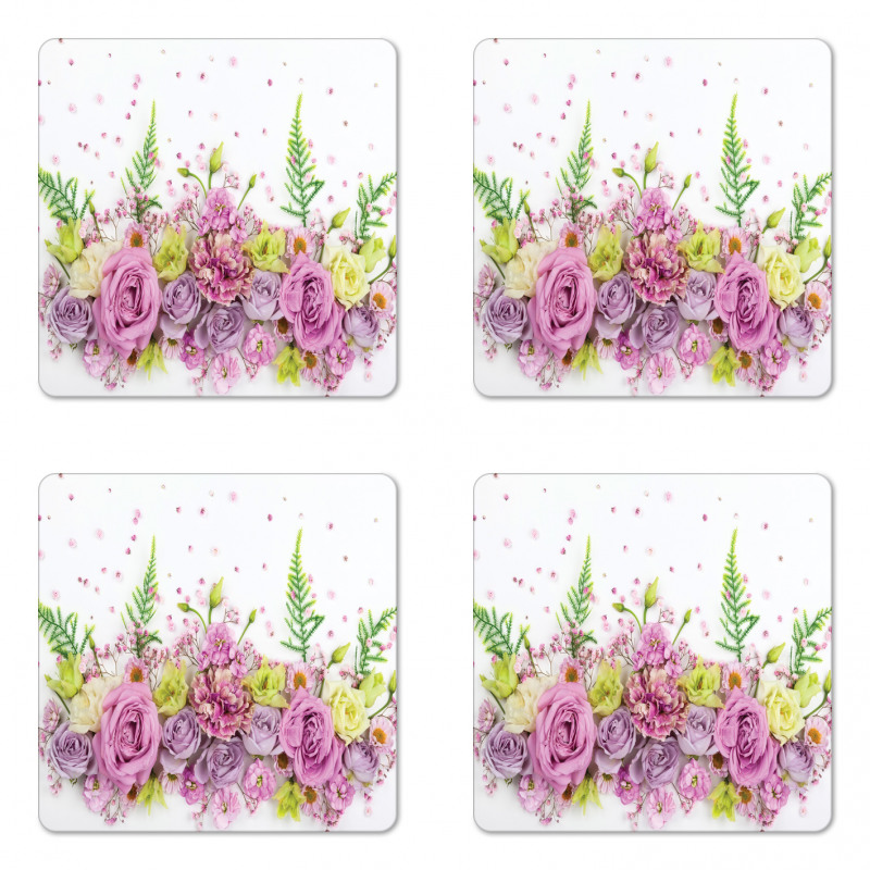 Spread Romantic Flower Coaster Set Of Four